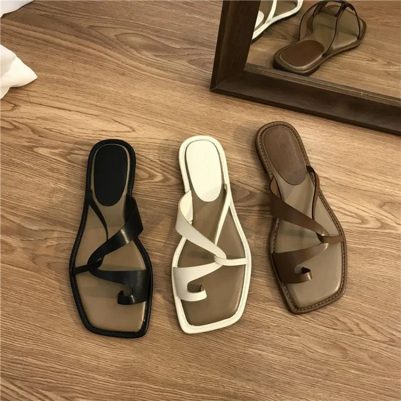 Women Summer Korean Version Clip Toe Flip Flops Outdoor Fashion Flat Casual Non-slip Sandals Beach Mules women flip flops,flip flops,women sandals