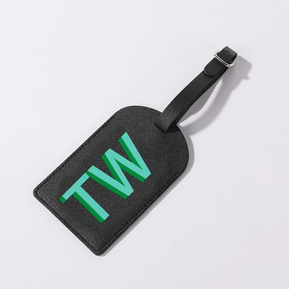 Personalised Shadow Monogram Luggage Tag PU Leather for Suitcase Baggage Handbag Tags Travel Bag Suitcase Label Tag