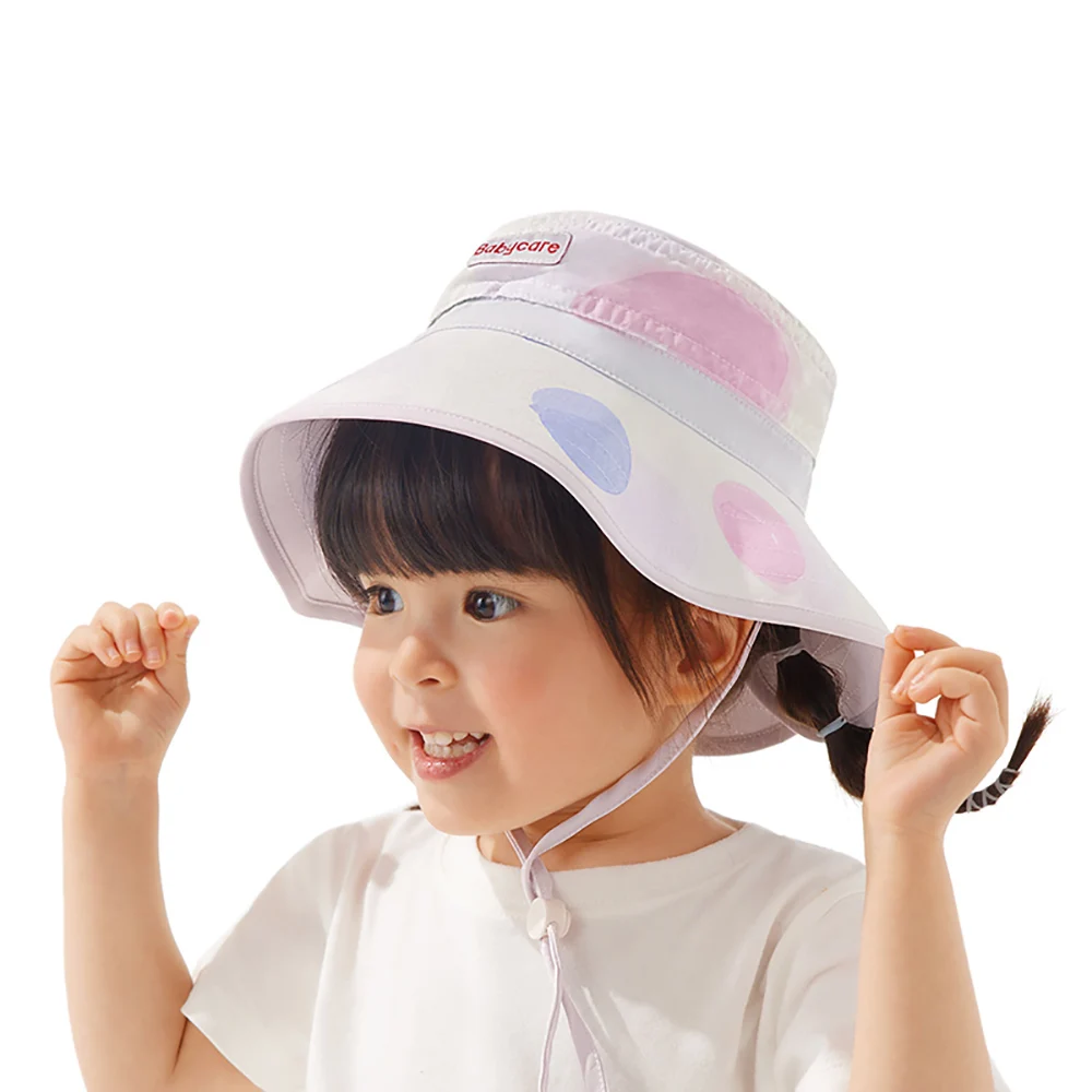 Bc Babycare Parent-child Sun Hat Summer Print Children Cap Unisex Girls Adjustable Bucket Hat UV Protection New 2023 images - 6