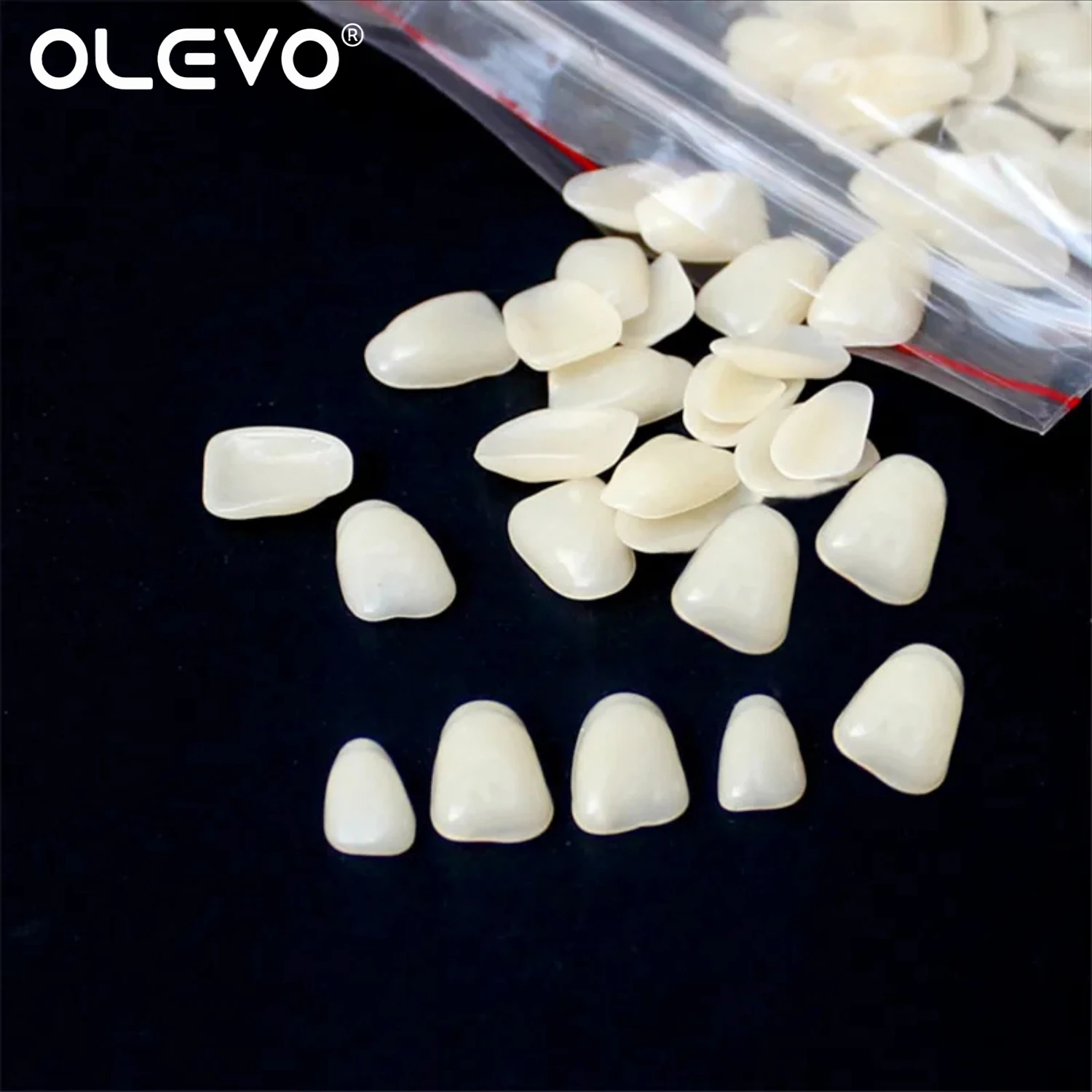 50Pcs Dental Temporary Crown Ultra-Thin Resin Teeth Veneers Whitening Porcelain Upper Anterior Tooth Repair Dentistry Oral Care