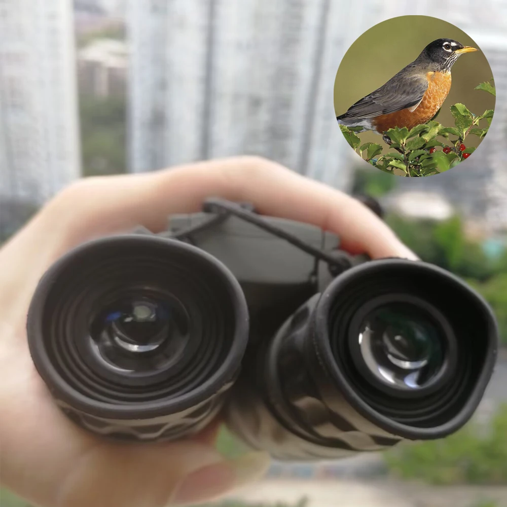 Visionking 10x25 Roof Binoculars Outdoor Hunting Camping Travelling Binoculars Waterproof Professional Telescope Monoculars 6