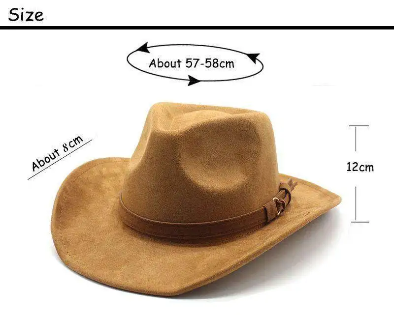 Neue Stil Western Anime Peripherie Cowboy Hut Cosplay Kostüm Zubehör Mode Fleece Männer Frauen Paar Hut Wolle Western Hot Hut – Detail 4