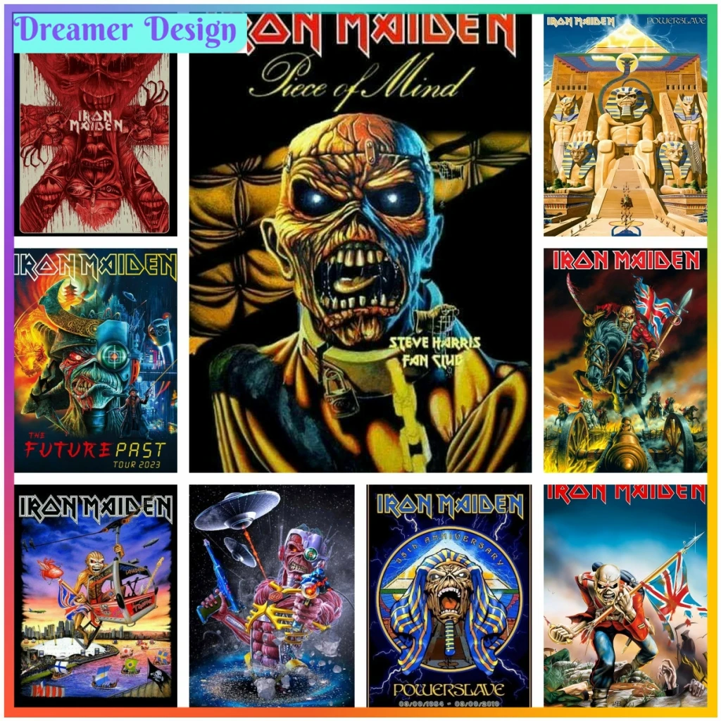 Great Images I-Iron-M-Maiden Cross Stitch Diamond Painting Pattern Mosaic Embroidery Room Decor 5D DIY Art Handcraft New Adult