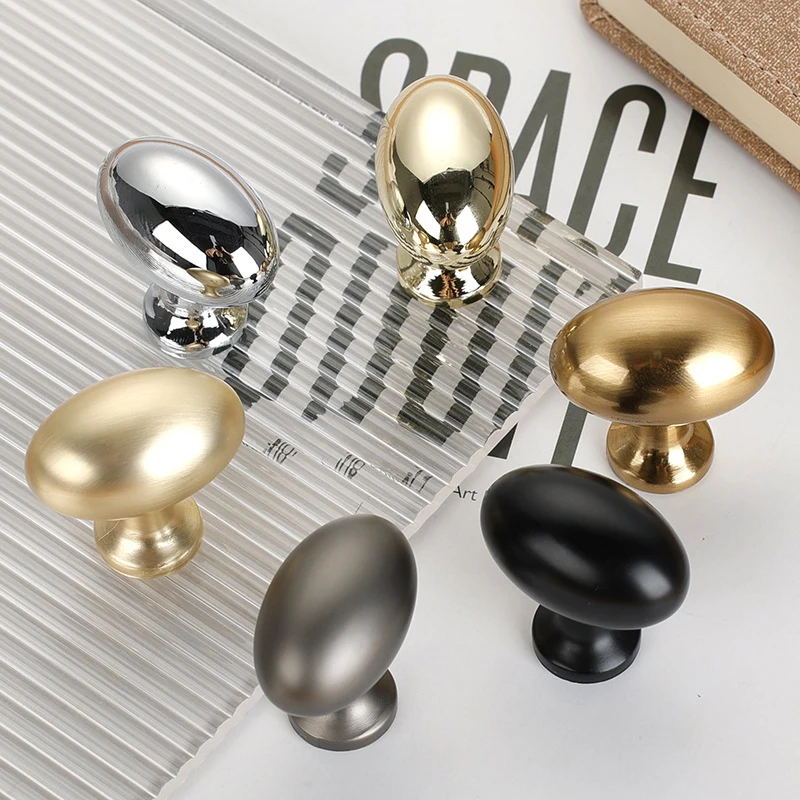 북유럽 비둘기 알 모양 가구 손잡이, 타원형 아연 합금 캐비닛 손잡이, 서랍 문 손잡이, 귀여운 집 장식 손잡이