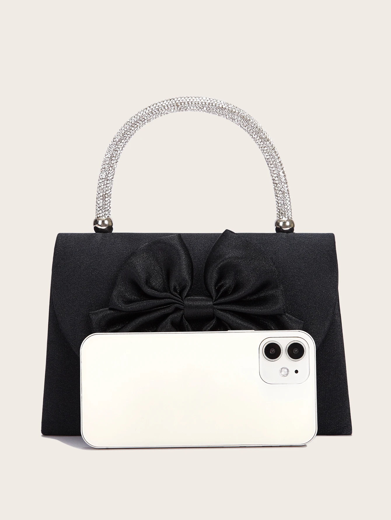 Silk Bowknot decoration Clutch Bag Crossbody shoulder bag Handle