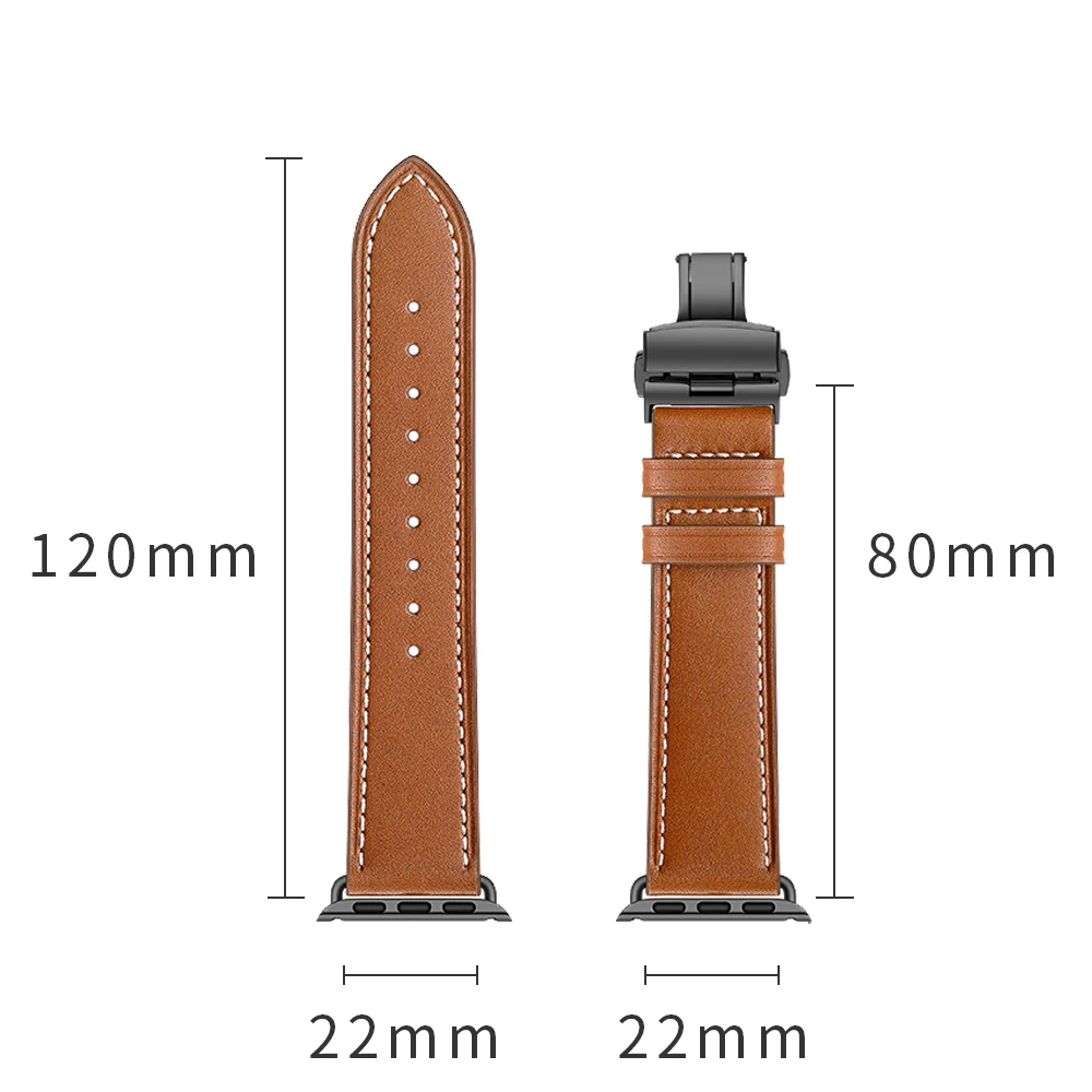 Premium Leather Watch Straps - Elegant Wristband Bracelet