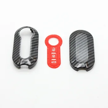 Cover lucida per portachiavi in ABS in fibra di carbonio per Fiat 500 Panda Punto Bravo Key Shell proteggi accessori 4 Cover lucida per portachiavi in ABS in fibra di carbonio per Fiat 500 Panda Punto Bravo Key Shell proteggi accessori - Cover lucida per portachiavi in ABS in fibra di carbonio per Fiat 500 Panda Punto