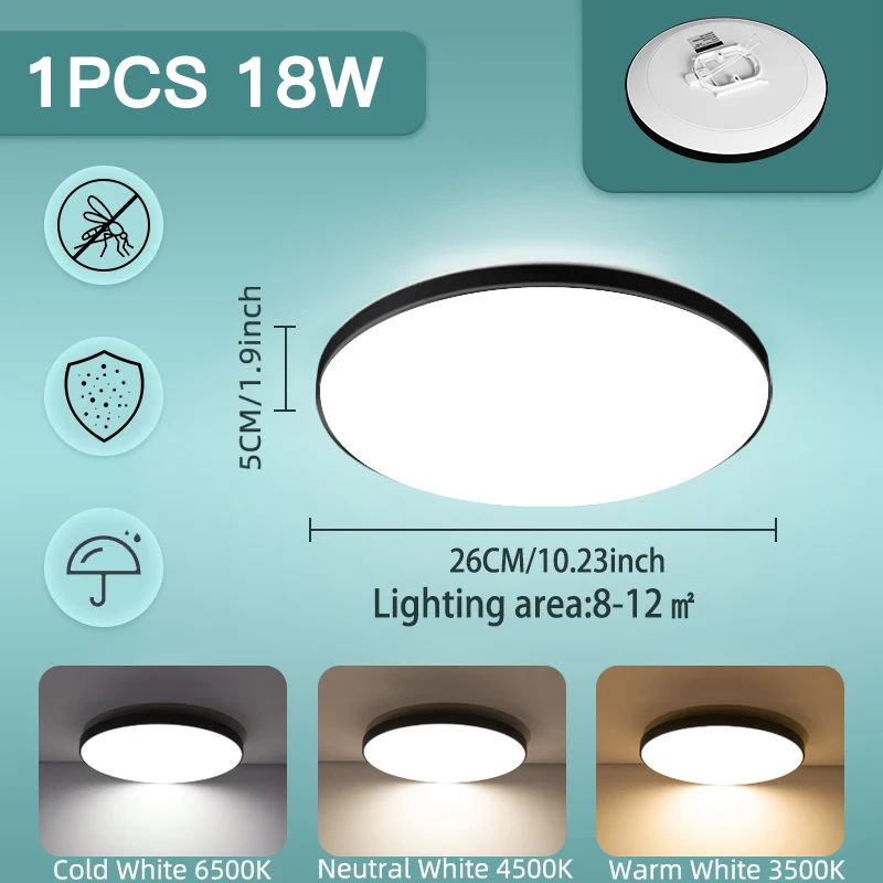 ตัวเลือกสินค้า โคมไฟเพดาน LED 220V ประหยัดพลังงาน สำหรับตกแต่งบ้านสไตล์โมเดิร์น