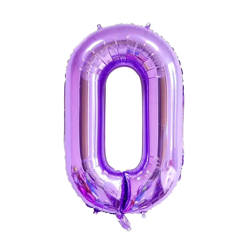 Description Picture 3 of item40 inch purple number balloons children birthday party decoration aluminum foil balloons light purple theme wedding balloons