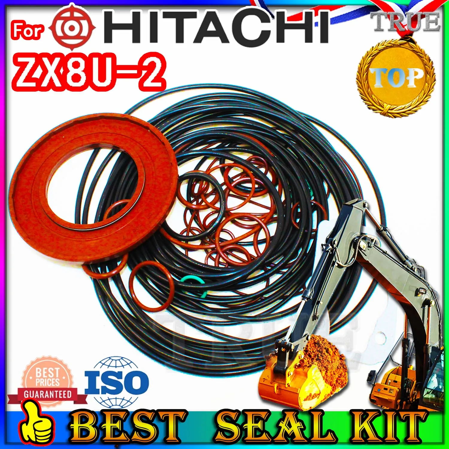 

For Hitachi ZX8U-2 Oil Seal Repair Kit Boom Arm Bucket Excavator Hydraulic Cylinder Hit ZX8U 2 Center Swivel Pilot Regulator