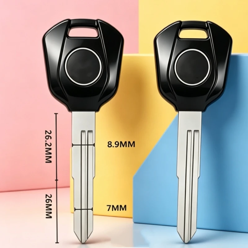 혼다 CB400/750/900 CBR600/1000/1100/1300 F4/I/F5용 탈부착 가능한 오토바이 키 칩, 미가공 키 설치 가능