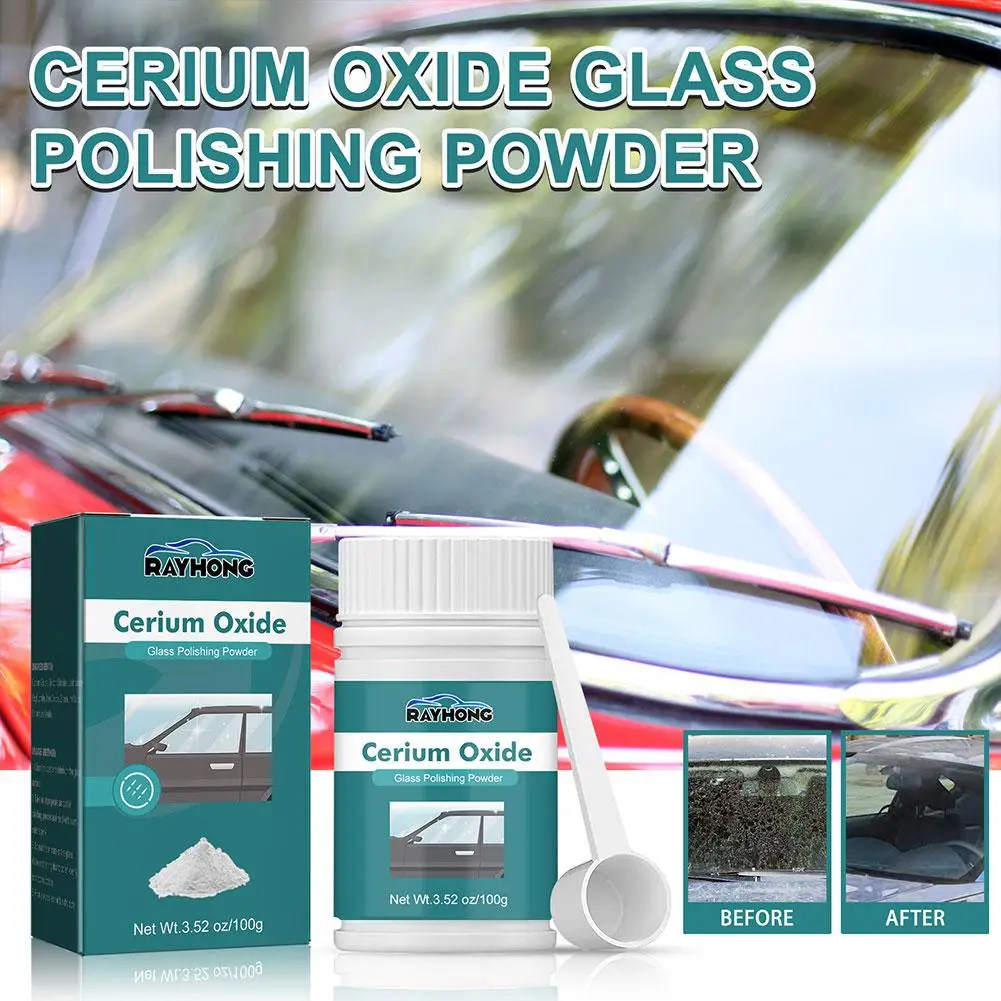 

100g Cerium Oxide Glass Polishing Powder For Auto Car Windows Scratch Remover Glass Polishing Scratch Repair Tool Solution E3Q8