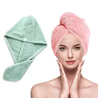 Women Hair Drying Hat Quick-dry Microfiber Hair Towel 5