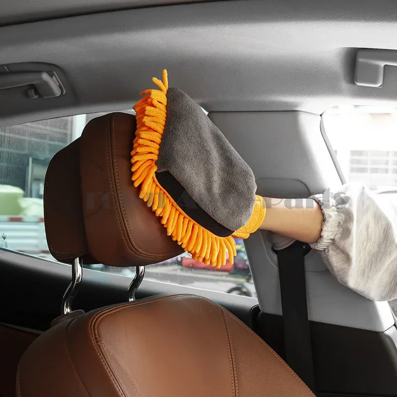 1/3/5pcsCar Wash Glove Coral Mitt Soft Anti-scratch for Car Wash Multifunction Thick Cleaning Glove Car Wax Detailing Brush