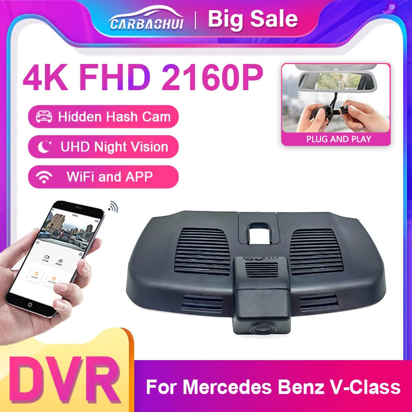 

Автомобильный видеорегистратор Plug and Play, видеорегистратор для Mercedes Benz V Class w447 v200d v220d v250 v260 v300d EQV METRIS Marco Polo 2014-2023