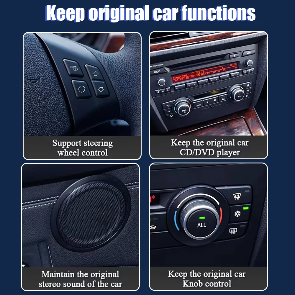 Radio de coche inalámbrico CarPlay Android Auto de 8,8 pulgadas para BMW Serie 1 F20 EVO System 2017-2019, sistemas inteligentes multimedia para coche, pantalla táctil inteligente, Wifi, Bluetooth, navegación GPS, Navi, Mirror Link, AirPlay 7