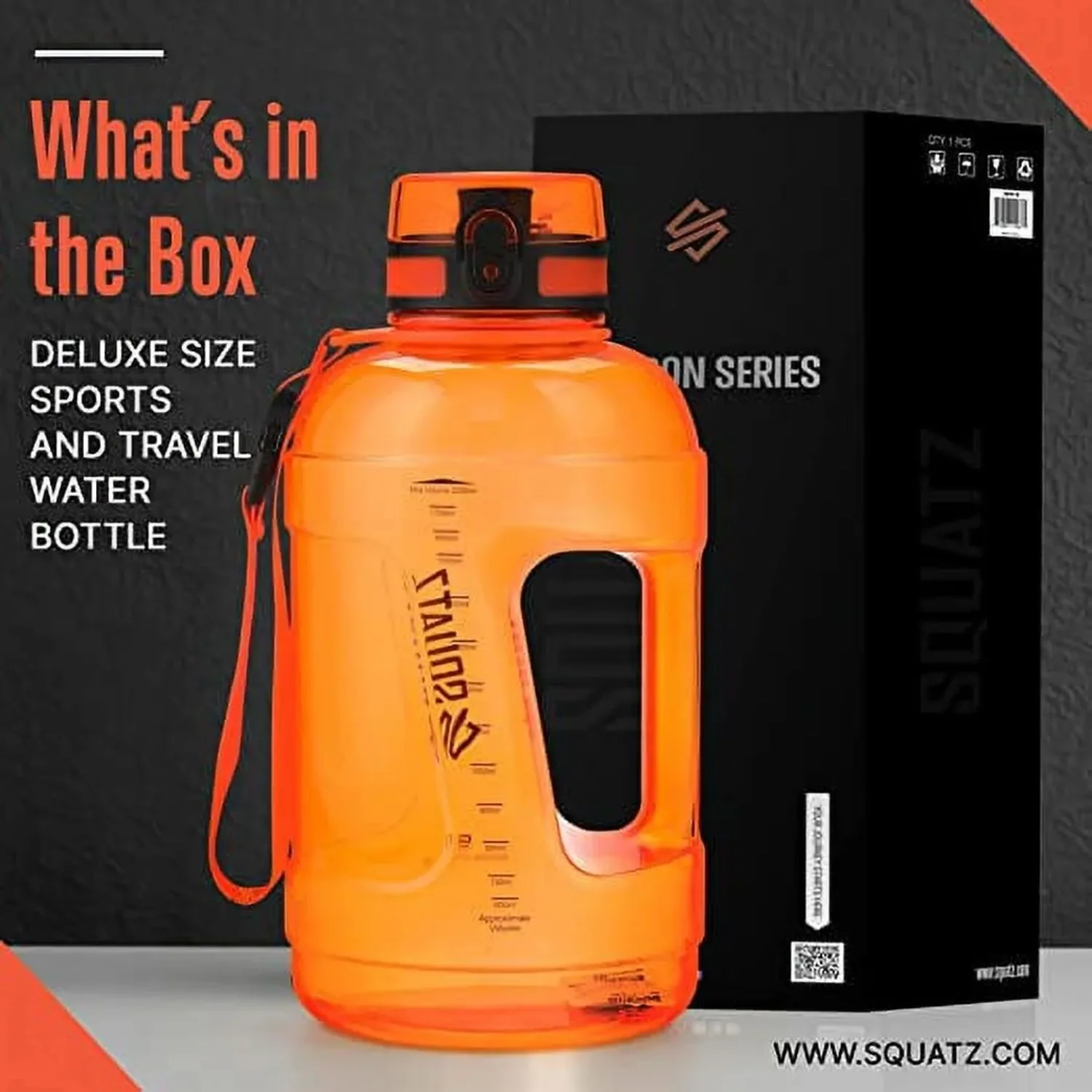 78 Oz Poseidon Series Sports Water Bottle-Premium Quality Big Volume Wide Mouth protein Shake Gym Flask