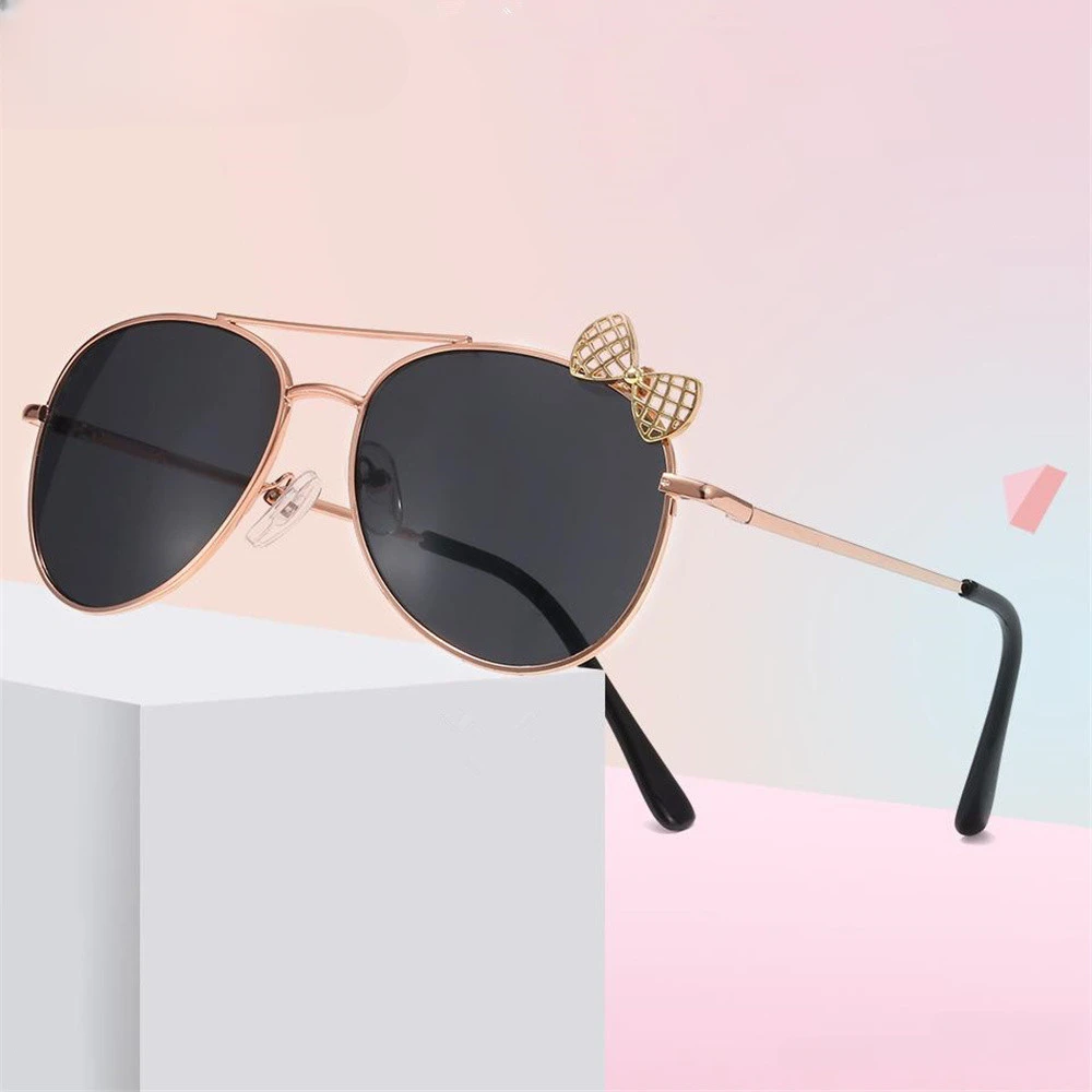 Kids Cute Sunglasses Metal Frame Children Sun Glasses Fashion Girls Outdoor Cycling Goggles Party Eyewear Photography Supplies children sunglasses kids sunglasses fashion sunglasses party sunglasses