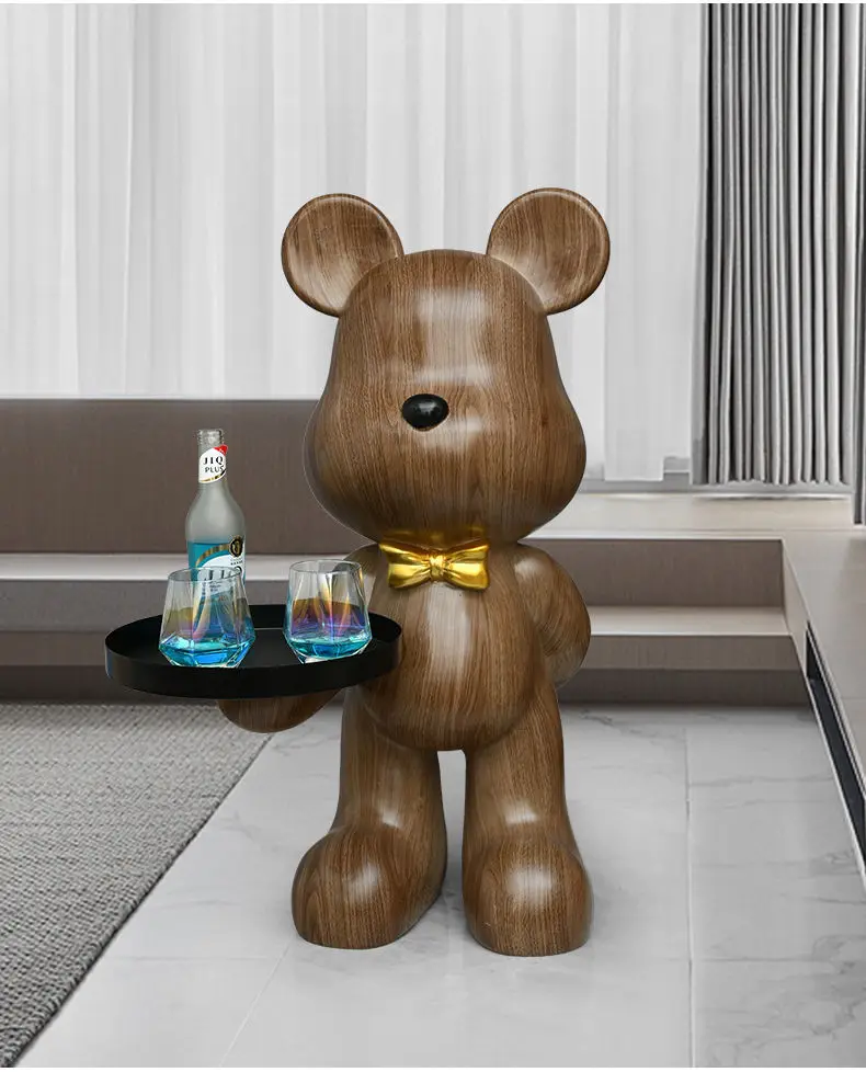 Nordic Bear Sculpture - Resin Statue for Stylish Home Decor