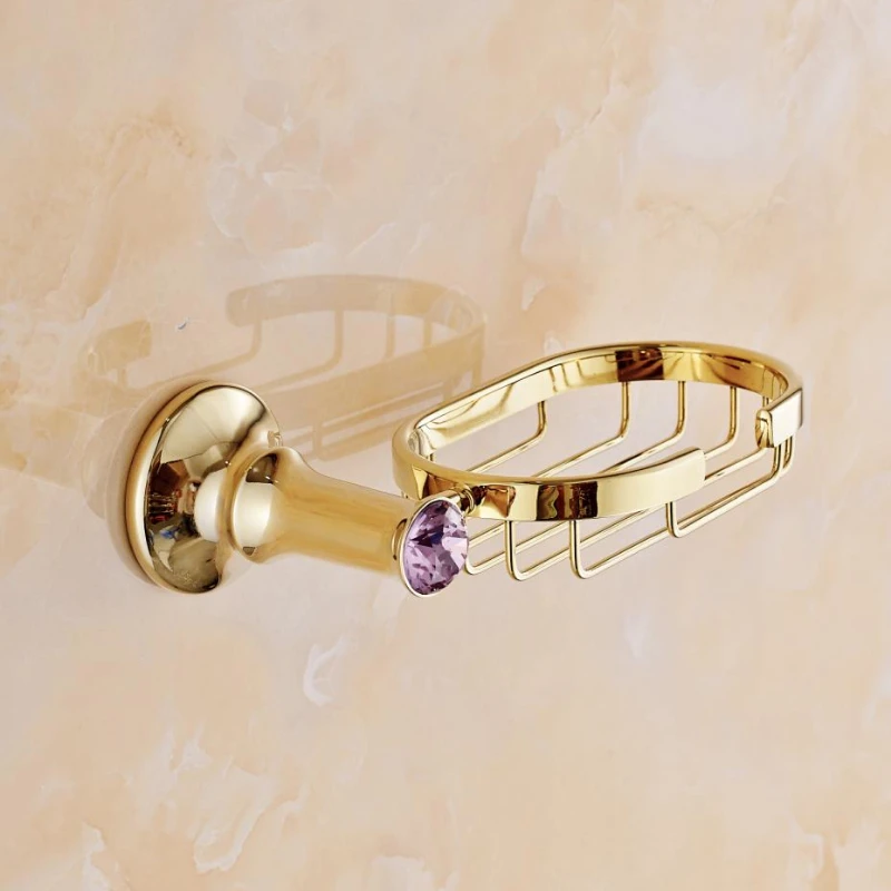 

Роскошный Золотой Твердый латунный держатель для мыла, античный полированный настенный держатель для мыла в ванную комнату, аксессуары для ванной L