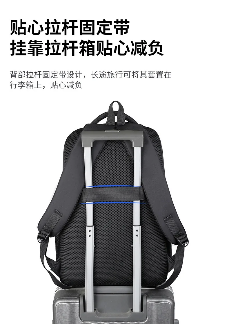 Casual männer Rucksack Kurze Reise Multi-Tasche Laptop Tasche Hohe Kapazität Rucksack Für Männer Schichten Verdicken Doppel Schulter taschen – Detail 12