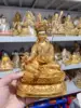 Tibet Gold plating COPPER Buddhist Master Guru Rinpoche Buddha statue Buddhist believer worship family effective protection 5