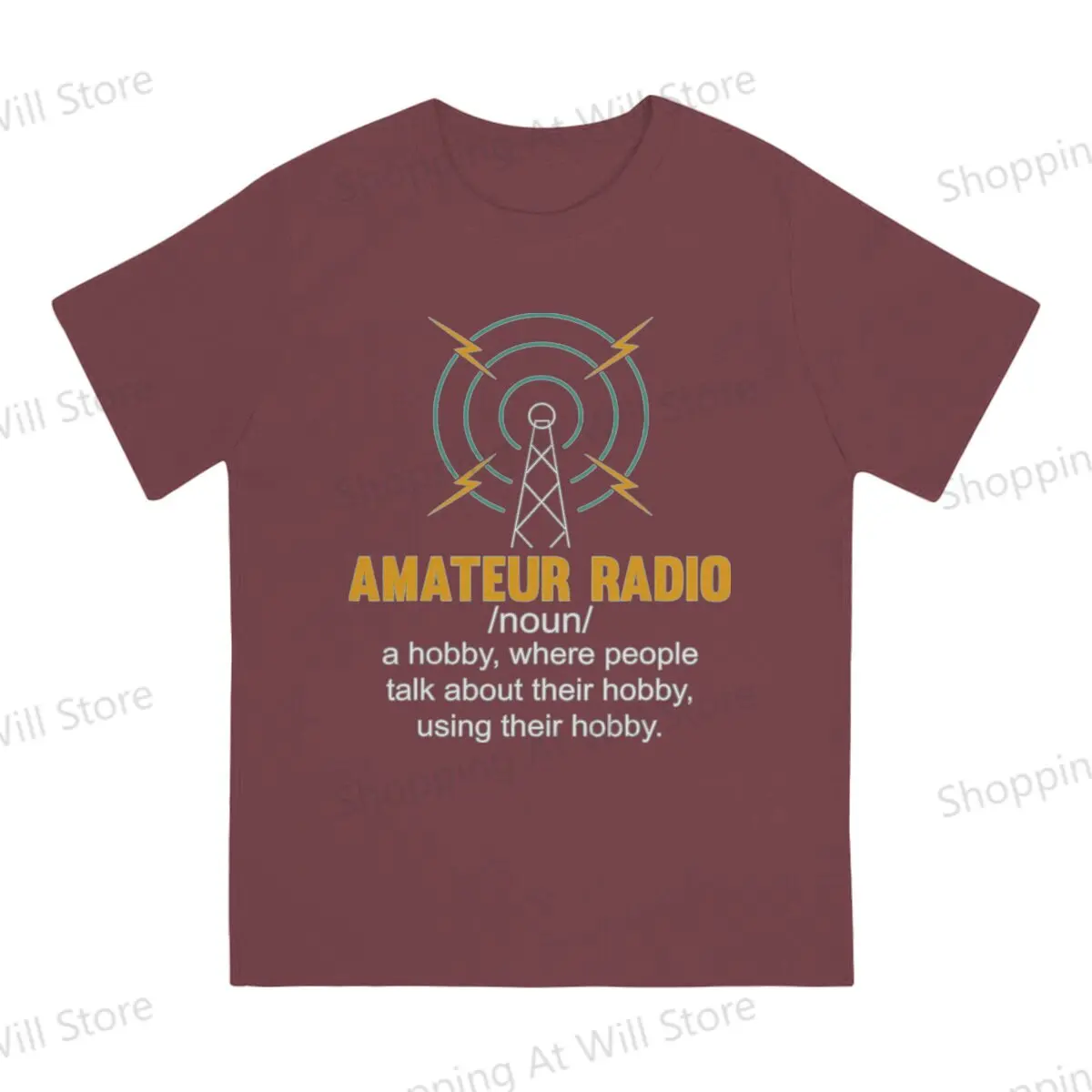 100% Cotton Amateur Radio Definition Funny T-Shirt - Unisex O-Neck Short Sleeve
