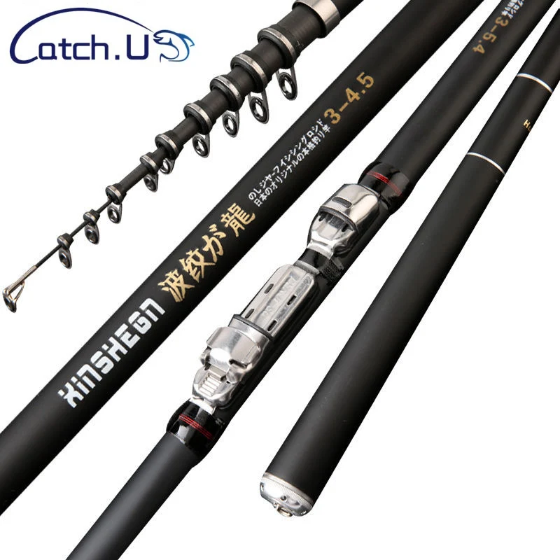 Catch.u Rock Fishing Rod Carbon Fiber Telescopic Spinning Fishing