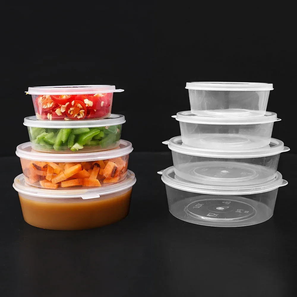 10PCS Disposable Sauce Seal Boxes Mini Seal Boxes Transparent Sealed Boxes with Lids Sauce Spices Storage Container Kitchen Tool 3
