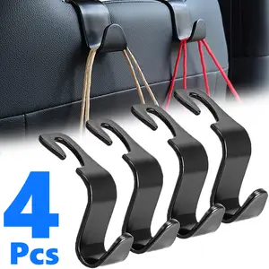  Headrest Hooks for Car, Car Headrest Hooks for Purses and Bags,  Upgraded 3 in 1 Cars Back Seat Head Rest Hanger Vehicle Leather Organizer  Storage Holder Hook Matching Cars Interior, 2-Pack