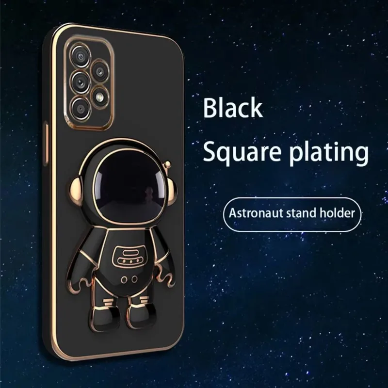 Astronaut Space Plating Holder Cover - Electroplated Silicone Soft TPU Case