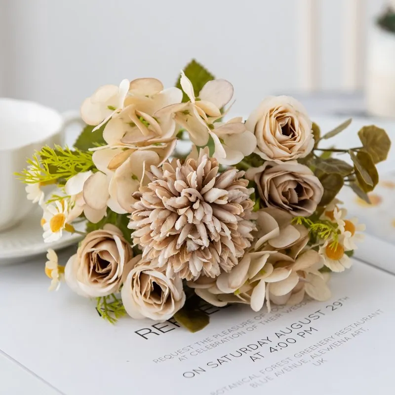 1PC Kamille Kombination Künstliche Blumen Für Festival Kranz Hause Esstisch Bonsai Dekoration Hochzeit Bogen Zubehör – Detail 15