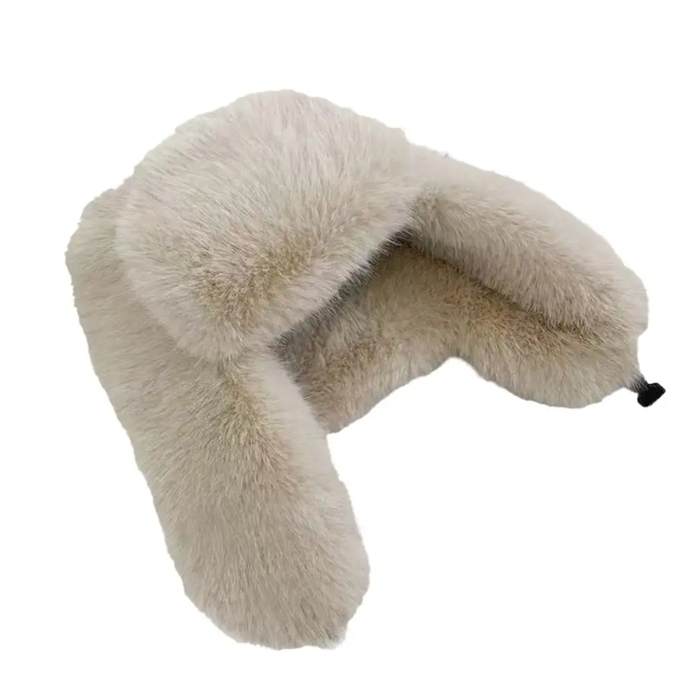 Winter-Bombermütze aus Kunstfell für Damen und Herren, winddicht, warm, Ohrenschützer, winddicht, Ohrenklappenkappe, verdickte Kappen, Gehörschutz-Hüte – Detail 5
