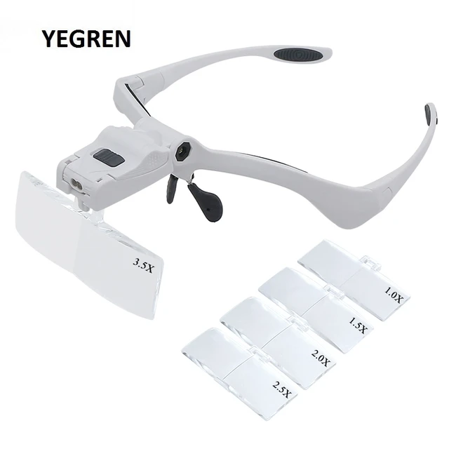 Magnifying Glasses Magnifying Glasses  Magnifying Glass Led Light Headband  - Magnifiers - Aliexpress