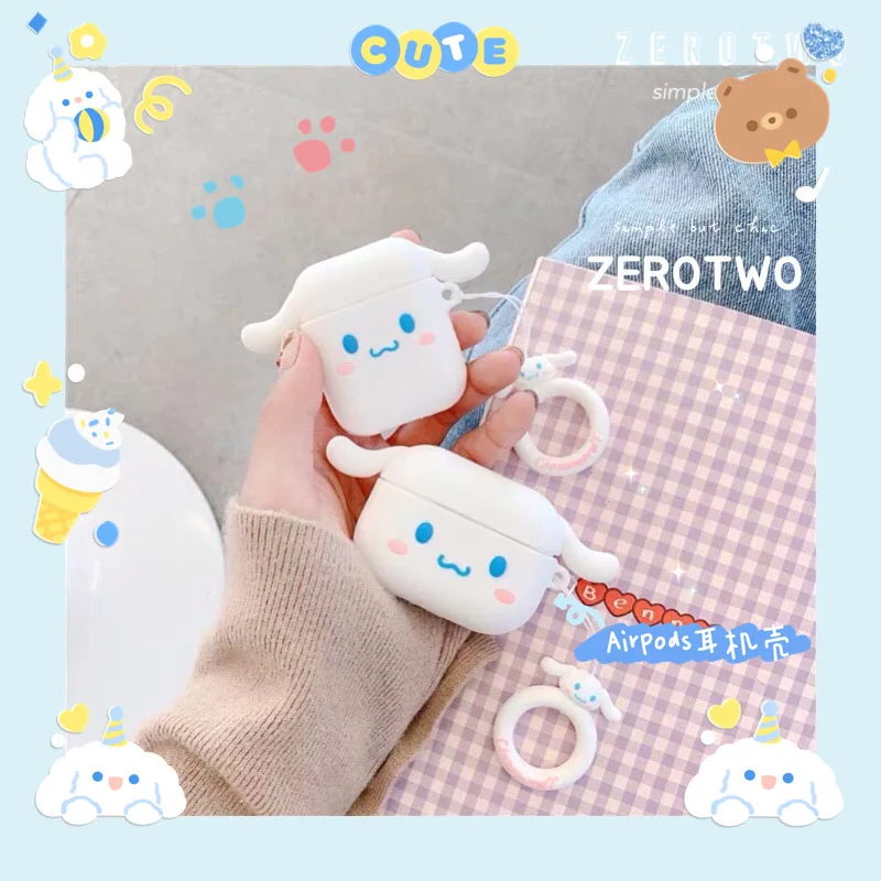 Милые аксессуары Sanrio Cinnamoroll Pompompurin Мультяшные милые Airpods1/2 Pro Чехол для наушников