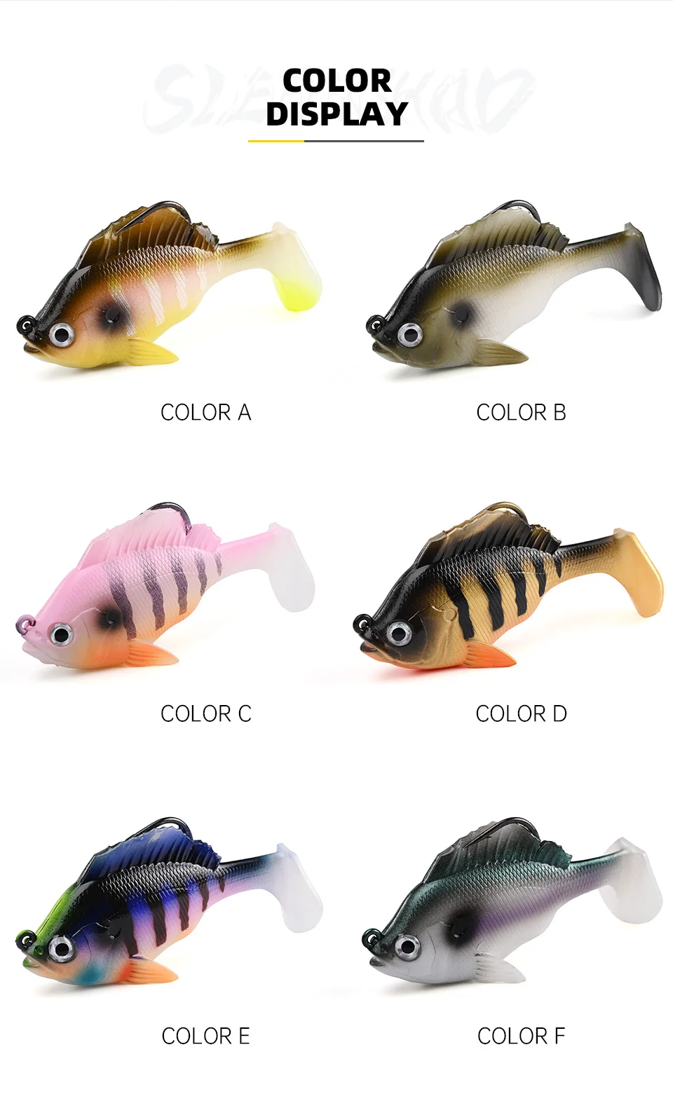 BLUX SLEEPER SHAD Gill Bottom Angelköder 8 cm 19 g Bleikopf Versteckter Haken Weichköder Swimbaits Fisch Jig Paddle Tail Pike Bass Gear – Detail 6