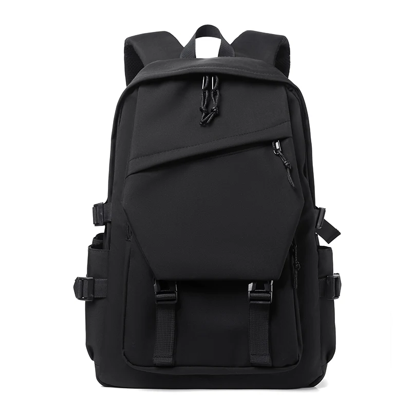 Simple solid color backpack,  travel backpack, plenty of storage space, very suitable for commuting, school, work and going out.