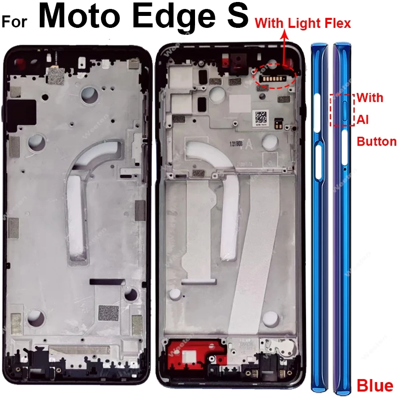 Motorola Moto Edge Plus Edge S Pro Edge 20 Pro Edge S30 중간 프레임 하우징 LCD 전면 프레임 베젤 수리 부품 용 중간 프레임