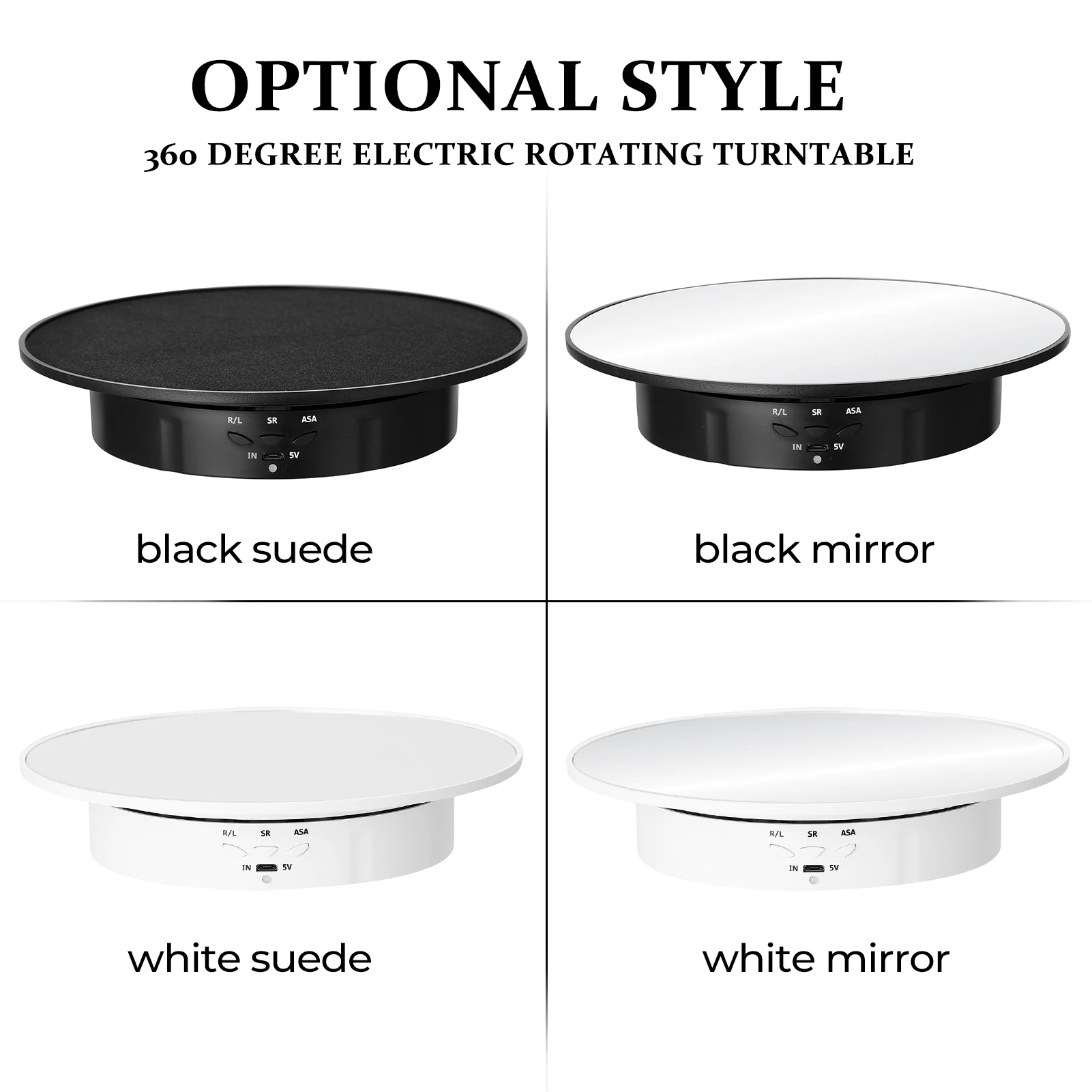 138/145/200mm 3 Speeds Photography Rotating Display Stand 360 Electric Rotating Product Display Turntable for Video Shooting Rotating Display Stand Rotating Turntable Plate