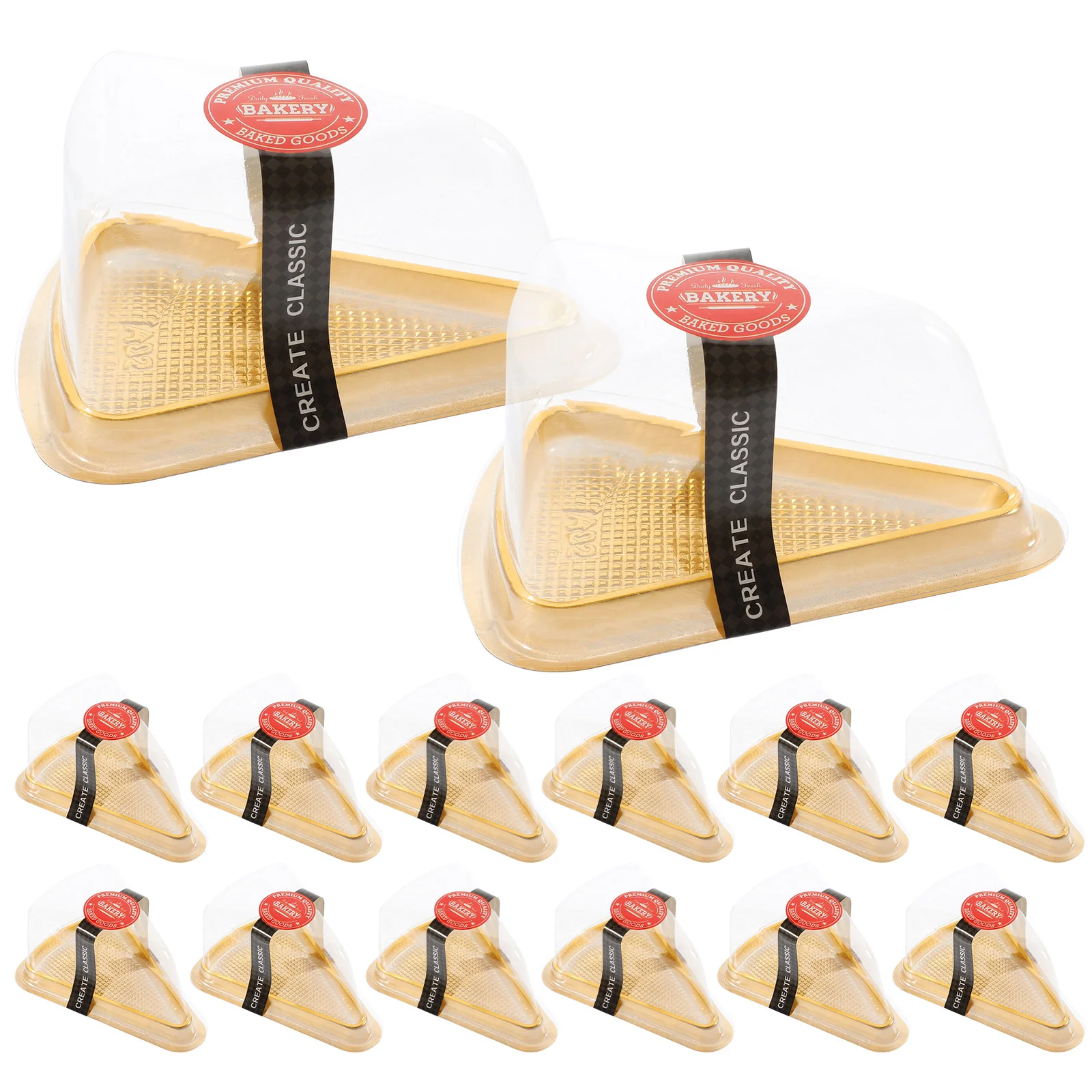 

50 Sets Triangle Cake Boxes Clear Mousse Box Cake Carrying Box Sandwiches Box