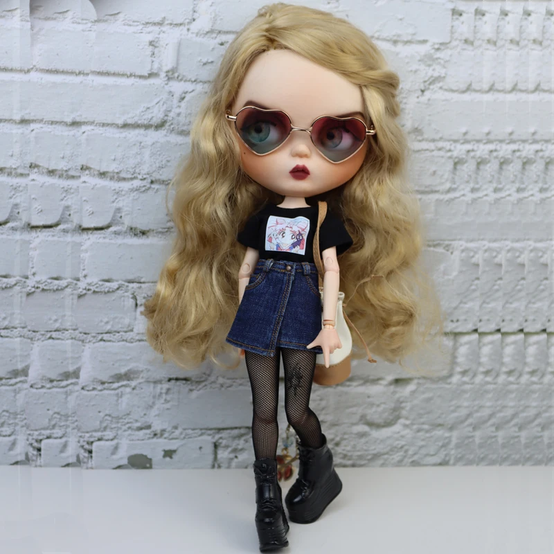 Blythe Doll Clothes Coat Pants Jeans for Ob24 Ob22 Azone Dolls Outfit