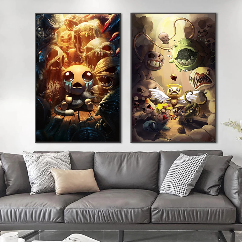

Classic Video Game Isaac Picture Prints Cartoon Wall Art Canvas Painting Posters for Kids Room Living Room Home Decor Cuadros