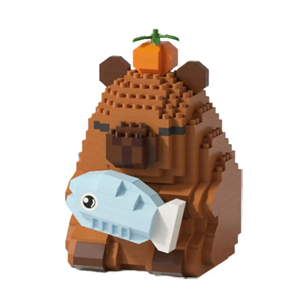 Schöne Cartoon Tiere Nanobricks Capybara Micro Diamant Block Bau Modell Bausteine Pädagogisches Spielzeug Für Kinder Geschenk – Detail 15
