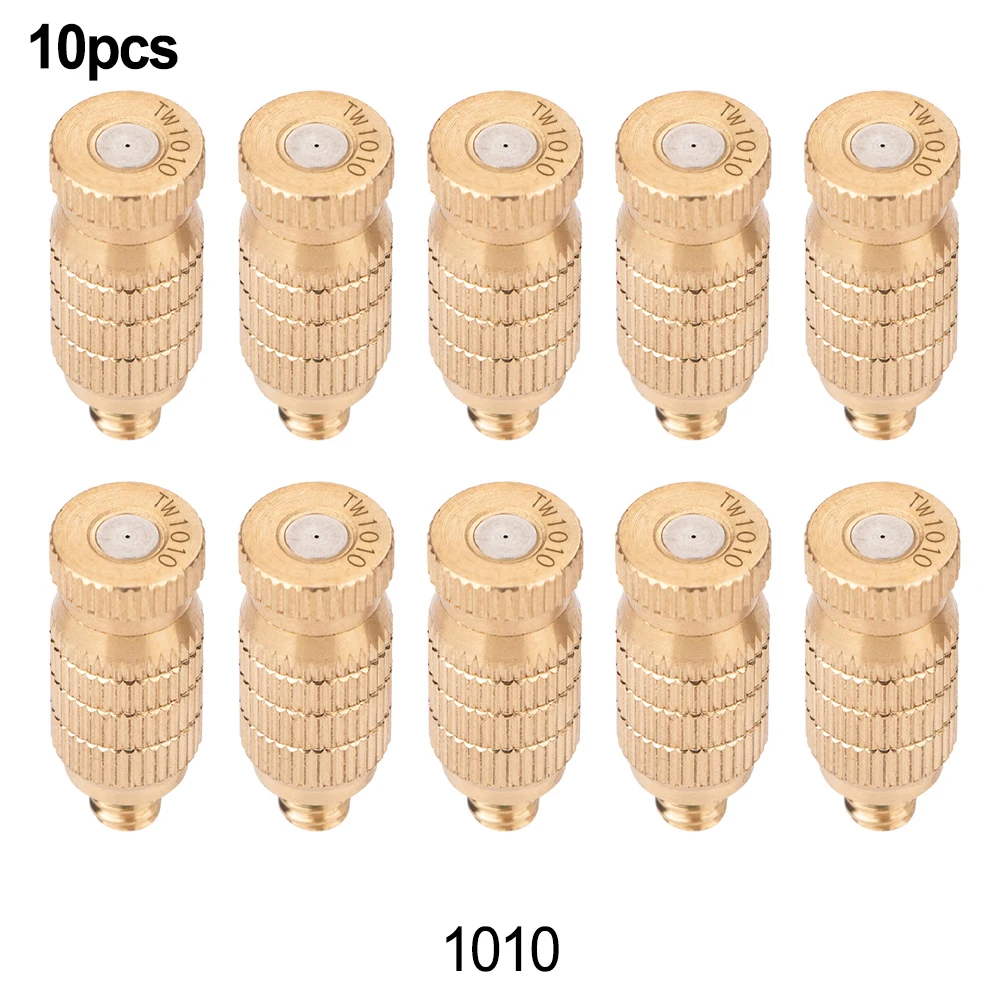 

Watering Equipment Atomizing Nozzle Misting Cooling System Outdoor Patio Brass Garden Tool Misting Nozzle 10PCS