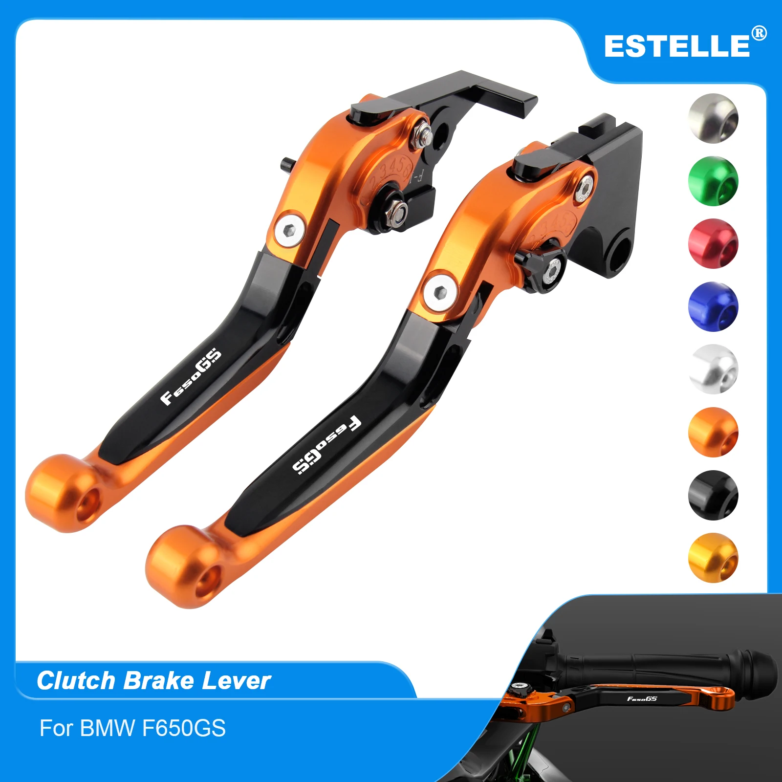

Для BMW F650GS аксессуары для мотоциклов Складные Выдвижные рычаги тормозной муфты с лазерным логотипом F650GS