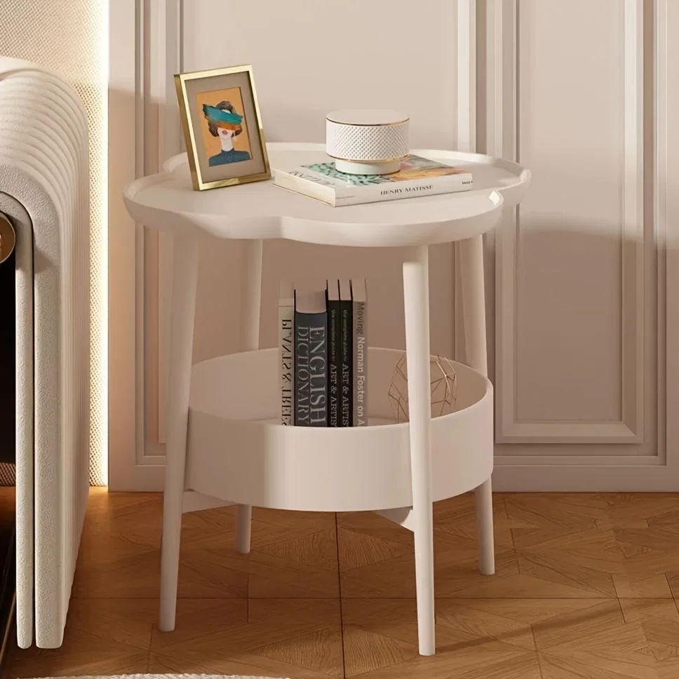Description Picture 4 of itemBedside Table Cream Style Table Four Leaf Clover Modern Minimalist Bedroom Sofa Side Cabinet Storage Table Small Coffee Table