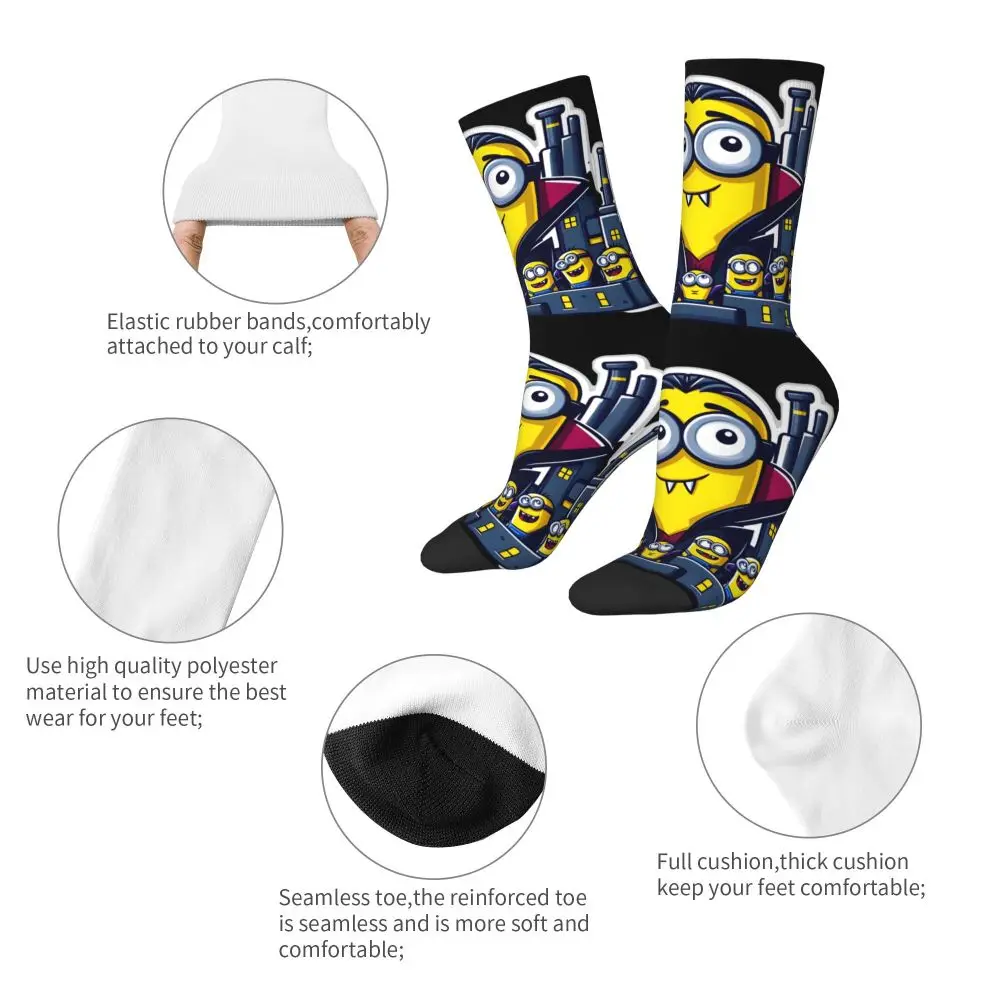Custom Cool Print M- Minions Cartoon Socks for Women Men Stretchy Summer Autumn Winter M- Minions Bananas Crew Socks 76 S4e9ff566decd48bab5ce72f82d1f79b57
