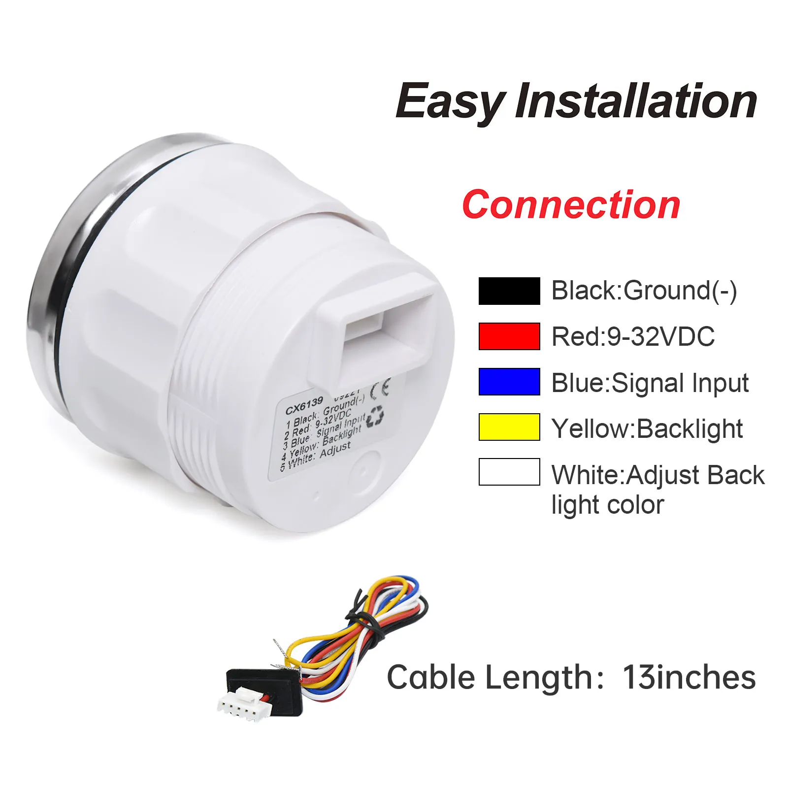 HD  ڵ   ,  ũ  , Ʈ , 7   Ʈ, 9-32V, 52mm, 0-190ohm