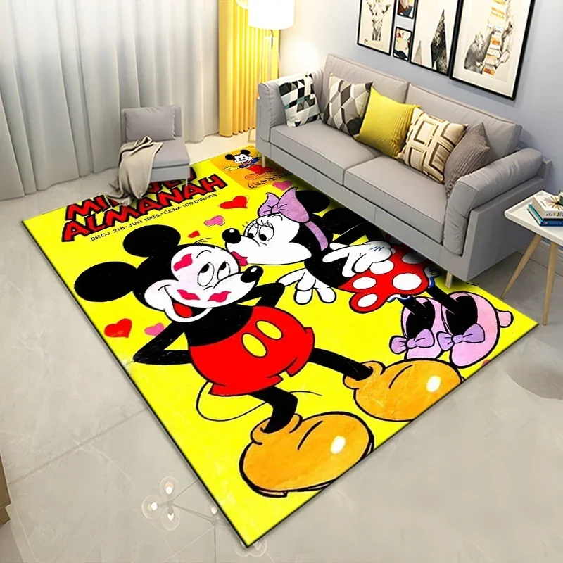 

Cartoon M-Mi-ck-ey 3D Printing Large Area Carpets Living Room Bedroom Sofa Home Kids Yoga Floor Anti Slip Gift for Kids