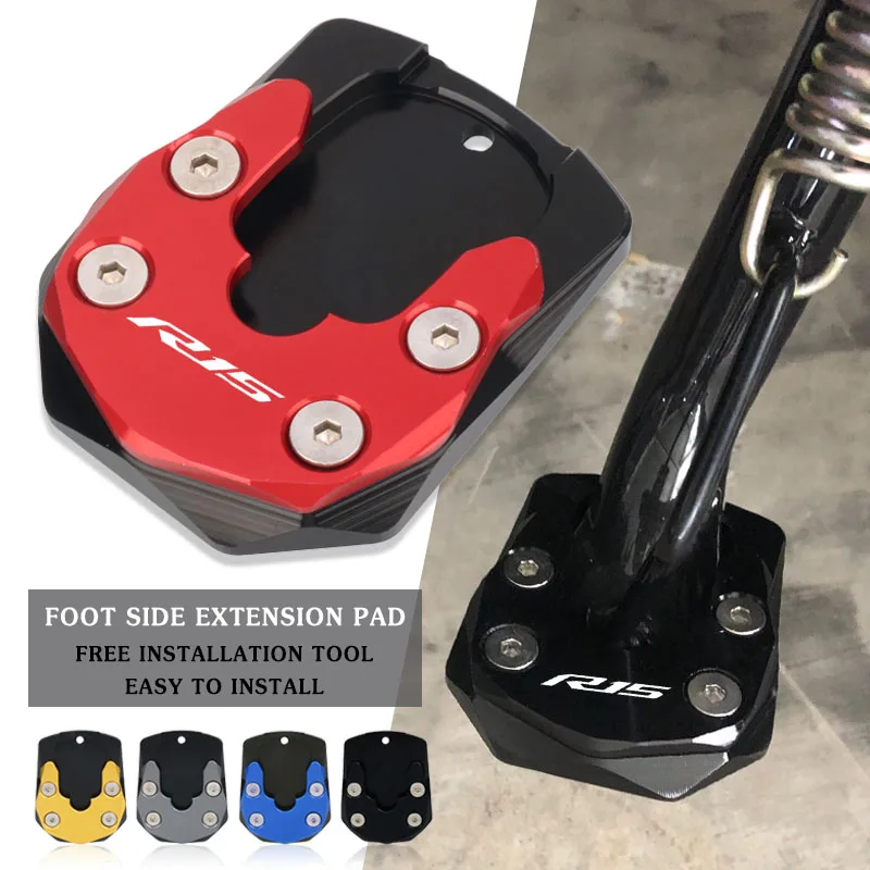 Velospeed CNC Kickstand Foot Enlarger For Ducati Scrambler 1100 (2017-2022) - Aluminum Side Stand Pad, Black